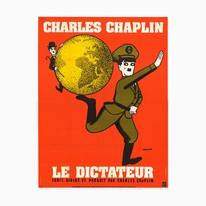 Französisches Filmplakat für Charlie Chaplins the Great Dictator