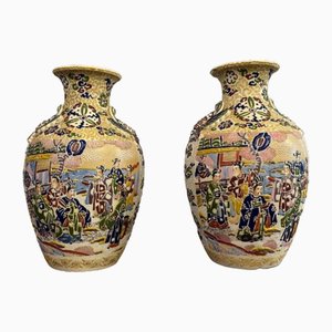 Large Satsuma Vases, 1900s, Set of 2