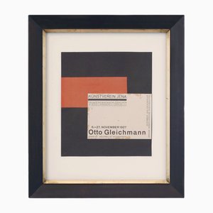 Dexel Walter, Collage for Otto Gleichmann Exhibition, 1927, Cardboard & Paper, Framed