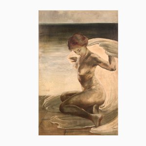 Nudo di giovane donna, inizio XX secolo, olio su tela