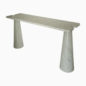 Carrara Marble Console by Angelo Mangiarotti for Skipper, Italy, 1970s