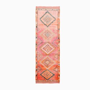 Tappeto Herki Runner vintage rosa e arancione