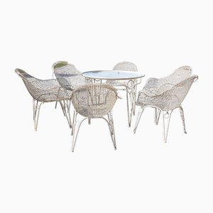 Patio Furniture Set, Italy, 1950s, Set of 6