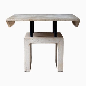Late 20th Century Travertine Side Table