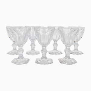 Sculpted Crystal Glasses from Baccarat, France, 1950s, Set of 25