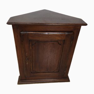 Rustic Walnut Corner Cabinet