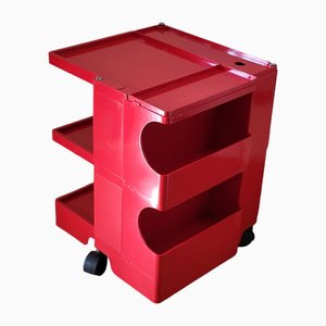 Table de Service Boby Space Age en Plastique Rouge par Joe Colombo pour Bieffeplast, 1960s