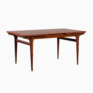 Mid-Century Extendable Rosewood Model 10 Dining Table by Johannes Andersen for Hans Bech, Denmark, 1960s