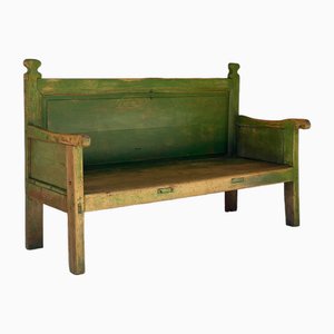 Banco de madera de pino, siglo XIX