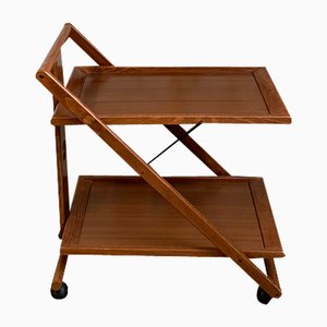 Chariot de Service Pliant en Bois, 1960s