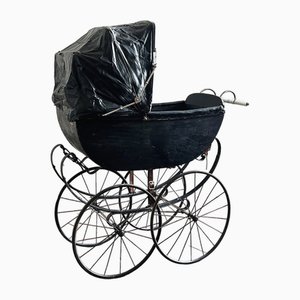 Schwarzer Kinderwagen, 19. Jh., 1890er