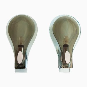 Lampade da parete attribuite a Fontana Arte, Italia, 1965, set di 2