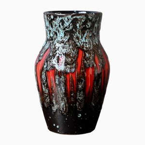 549-18 Vase mit roten Kratzern von Scheurich, 1960er