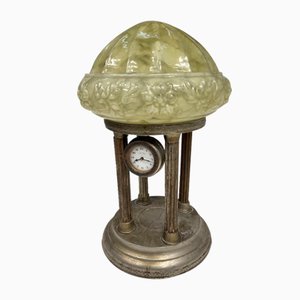 Reloj Liberty con lámpara de alabastro, años 20