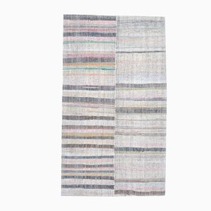 Tappeto Kilim vintage moderno blu scuro, Turchia