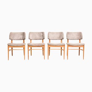 Nissa Oak & Grey Fabric Dining Chairs from Porada, 2010s, Set of 4