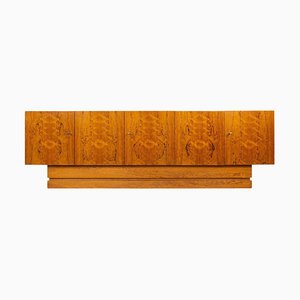 Mid-Century Modern Sideboard in Wood and Travertine, 1970s