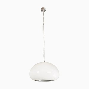 Italian Modern Black and White Ceiling Lamp attributed to Castiglioni Brothers for Flos, 1965