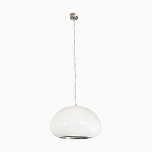 Lampada da soffitto moderna in bianco e nero attribuita ai Fratelli Castiglioni per Flos, Italia, 1965