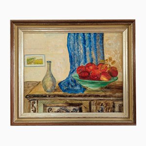 The Wooden Chest, 1950s, Oil on Canvas, Framed