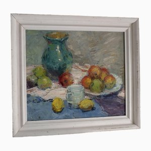 Leonid Moshenkov, naturaleza muerta, pintura al óleo, años 80, enmarcado
