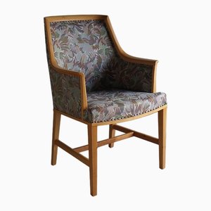 Swedish Grace Floral Birch Wood Armchair