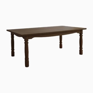 Carved Oak Coffee Table by Henning Kjaernulf, Denmark, 1950s