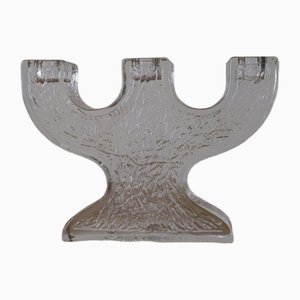 Pukeberg Crystal Glass Candle Holder Tree | Sweden | 1970s