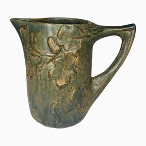 Brocca Art Nouveau in ceramica, fine XIX secolo