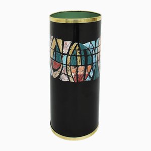 Enameled Metal and Brass Umbrella Stand by Siva Poggibonsi for Siva, Italy, 1960s