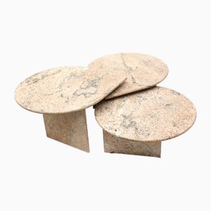 Italian Teardrop-Shaped Coffee Tables, 1970s, Set of 3
