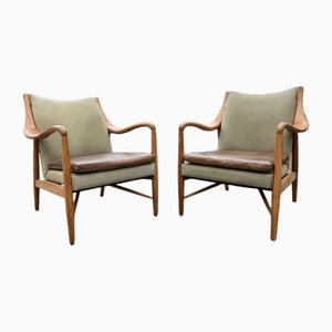 Danish Art Deco Style Armchairs, Set of 2