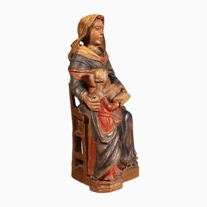 Die Heilige Anna und die Jungfrau Maria, 18. Jh., Polychromes Holz