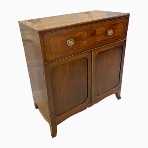 George III Figured Mahogany Secretary Cabinet, 1800s