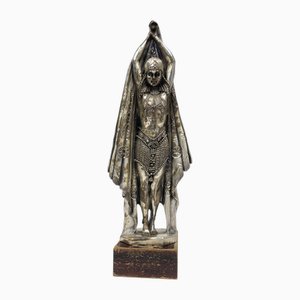 Statuetta Liberty laminata in argento, anni '20