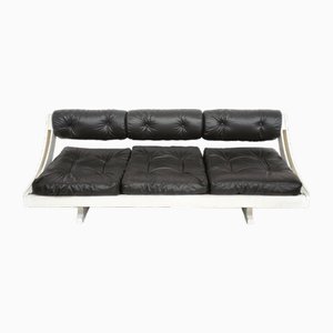 Leather Daybed Gs-195 Model attributed to Gianni Songia for Luigi Sormani, 1960s