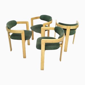 Pigreco Tub Armlehnstühle im Stil von Tobia Scarpa, 1960er, 4er Set