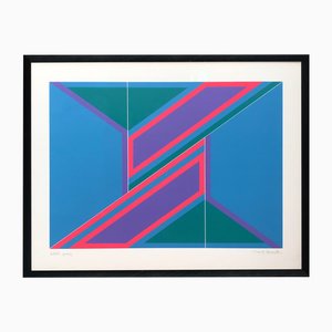 David Leverett, Composition, 1970s, Screenprint, Framed