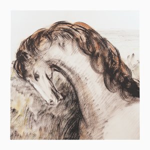 Domenico Purificazione, Pferd, 1980er, Gouache