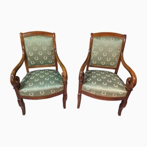 Empire Armchairs with Cross, Set of 2