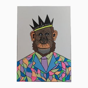 Priscilla Bilijam, Monkey Business, 2024, Acryl auf Leinwand