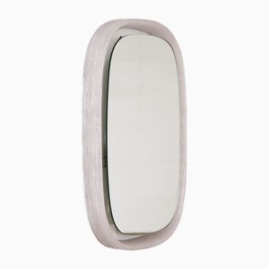 Vintage Oval Illuminated Wall Mirror with White Acrylic Glass by Egon Hillebrand, 1960s