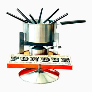 Juego de fondue con tenedores de Carl Auboeck para Amboss Neuzeug, años 60. Juego de 10