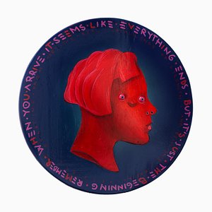 Natasha Lelenco, Moneda # 206, 2024, Pintura sobre pino