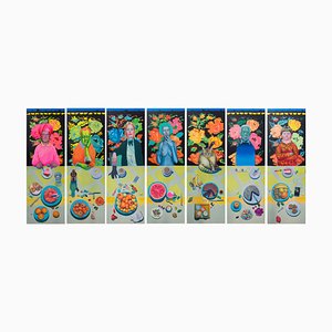 Natasha Lelenco, 7 Portraits and Still Lifes, 2023, Dibonds, Set of 7