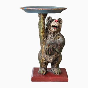Black Forest Bear in Polychrome Carved Wood, Switzerland, 1880s