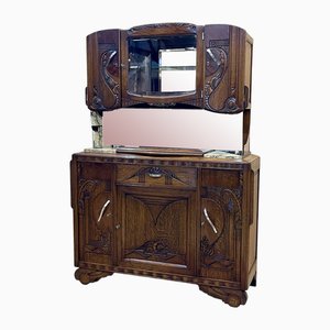 Art Deco Sideboard in Oak and Marble