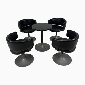 Italienischer Space Age Tisch und Sessel, 1960er, 5er Set