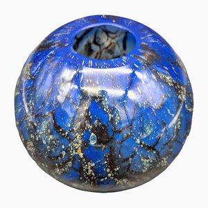 Jarrón Ball Art Déco en azul de WMF, años 30