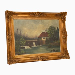 J. Marow, Landschaft, 1890, Öl auf Leinwand, Gerahmt
